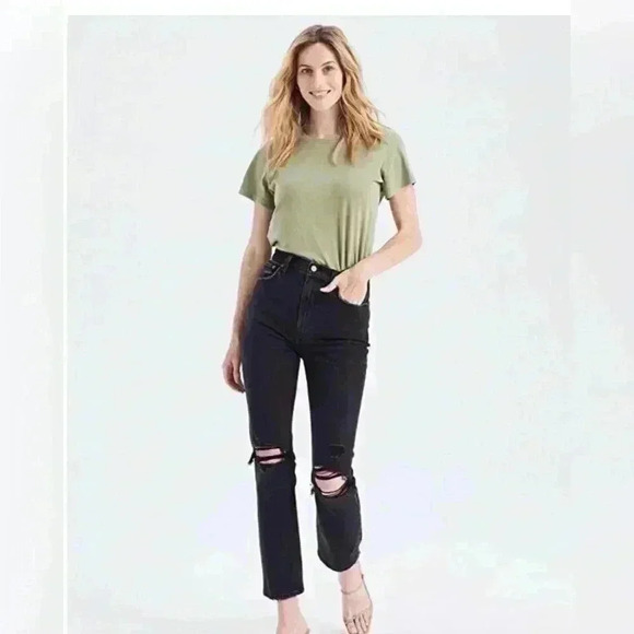 Abercrombie & Fitch Ultra High-Rise Ankle Straight Jeans curve love 25/0R - Picture 1 of 5